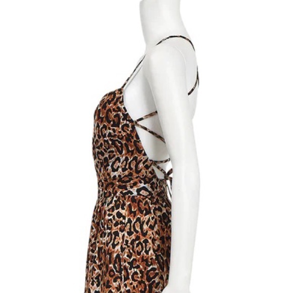 TIGERLILY Divya Leopard Print Crossover Back Tiered Midi Maxi Dress NWOT RRP$269 - Picture 11 of 16